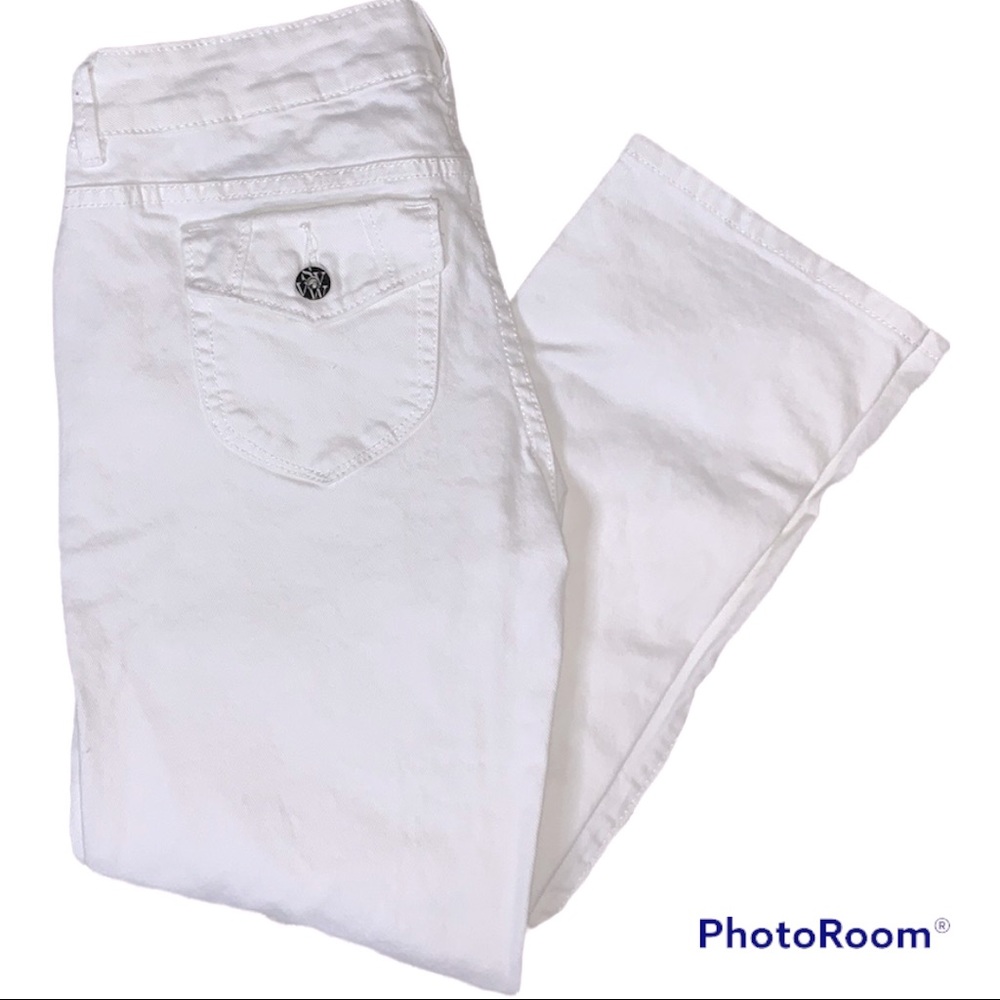 White Cropped Jeans Simply Vera Wang